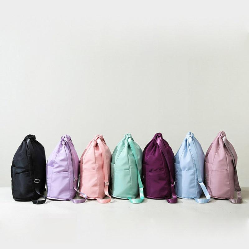 Large Capacity Waterproof Foldable Floral Embroidery Fitness Travel Backpack