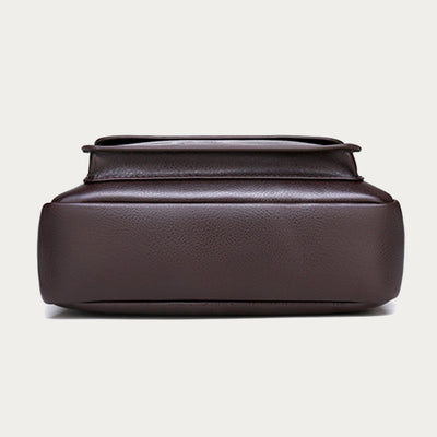 Classic Messenger Bag For Men Business Pu Leather Satchel Bag