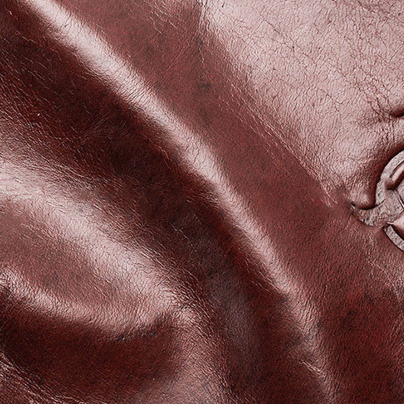 Genuine Leather Sling Chest Bag with Earphone Hole
