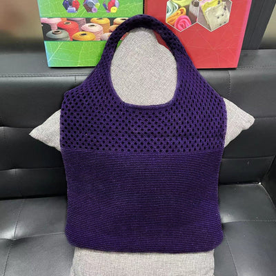 Tote Bag For Women Ethnic Style Wool Knitted Shoulder Bag