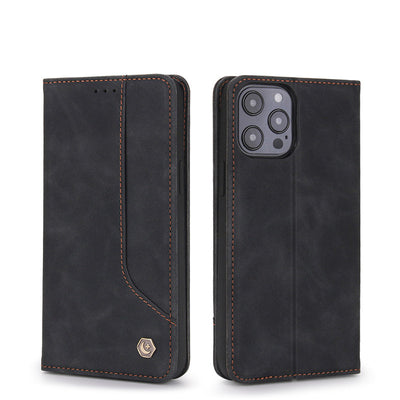 iPhone 13 Pro Max Leather Wallet Case Magnetic Case with Stand Card Slot