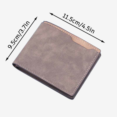 Trifold Engraved Wallet for Men PU Leather Wallet Gift for Husband