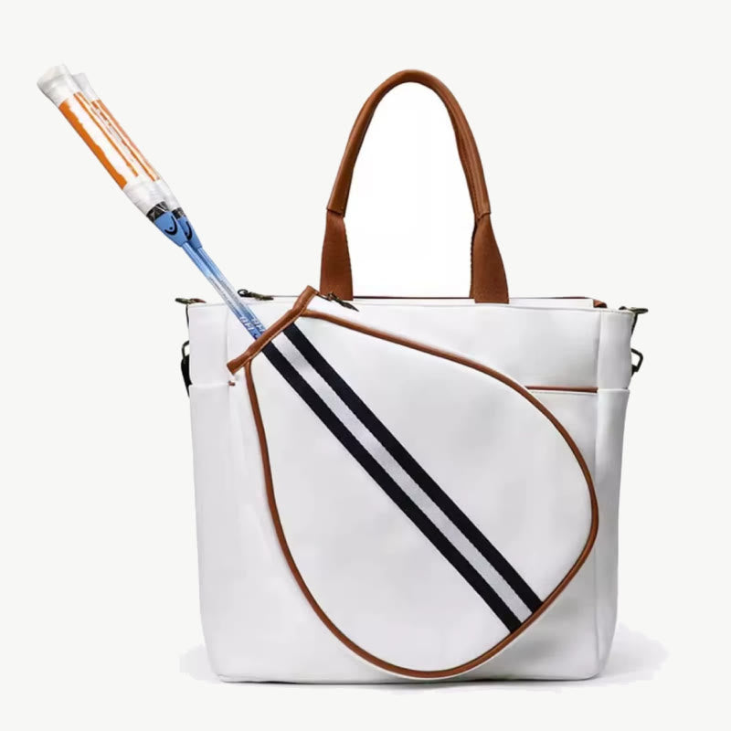 Padel Tennis Racket Bag Minimalist Leather Hand Held Sports Tote