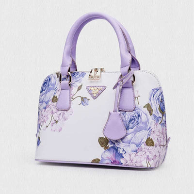 Women Floral Print Demo Satchel Handbag Crossbody Bag Shoulder Purse