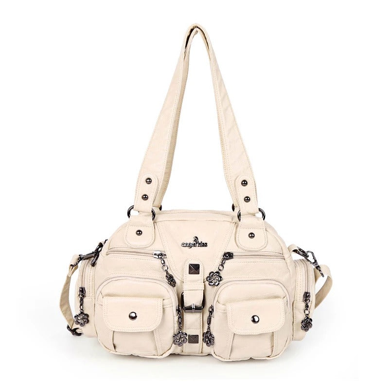 Solid Color Fashion Dumplings Messenger Bag