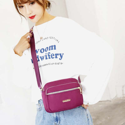 Super Large Capacity Multi-Compartment Waterproof Casual Crossbody Bag