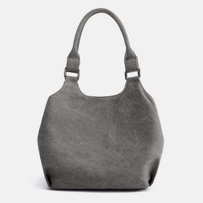 Triple Compartment Canvas Tote Lightweight Functional Hobo Handbag Purse