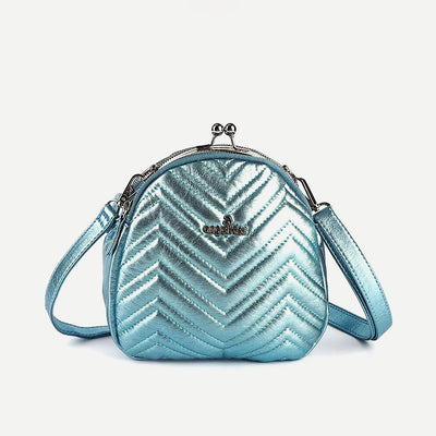 Triple Compartment Mini Backpack Kisslock Zipper Daypack Fashion Party Purses Handbags