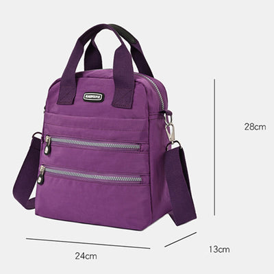 Multiple Use Backpack For Women Waterproof Nylon Portable Shoulder Purse