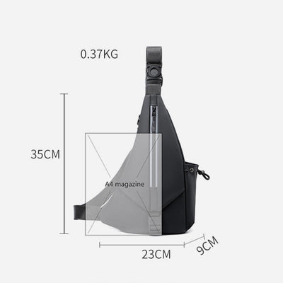Waterproof Reflective Sling Bag Chest Bag for Men Travel Sport Purses