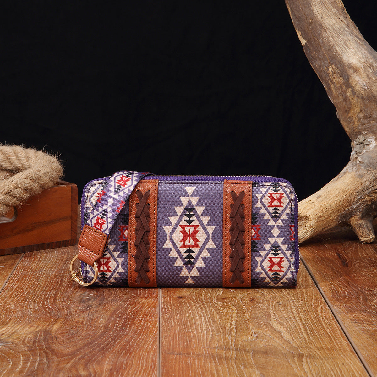 Bohemian Wallet Vintage Canvas Ethnic Style Small Clutch For Women