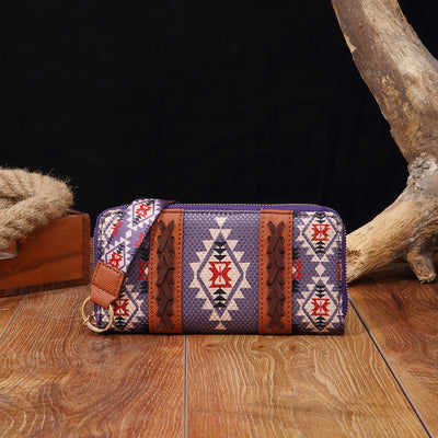 Bohemian Wallet Vintage Canvas Ethnic Style Small Clutch For Women