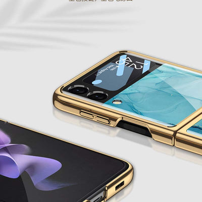 Samsung Galaxy Z Flip 3 Case Floral Premium Thin Transparent Hard PC Phone Cover