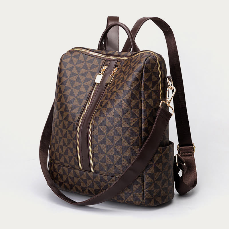 2Pcs Backpack Purse For Women PU Leather Convertible Satchel with Wallet