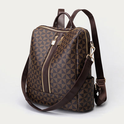 2Pcs Backpack Purse For Women PU Leather Convertible Satchel with Wallet