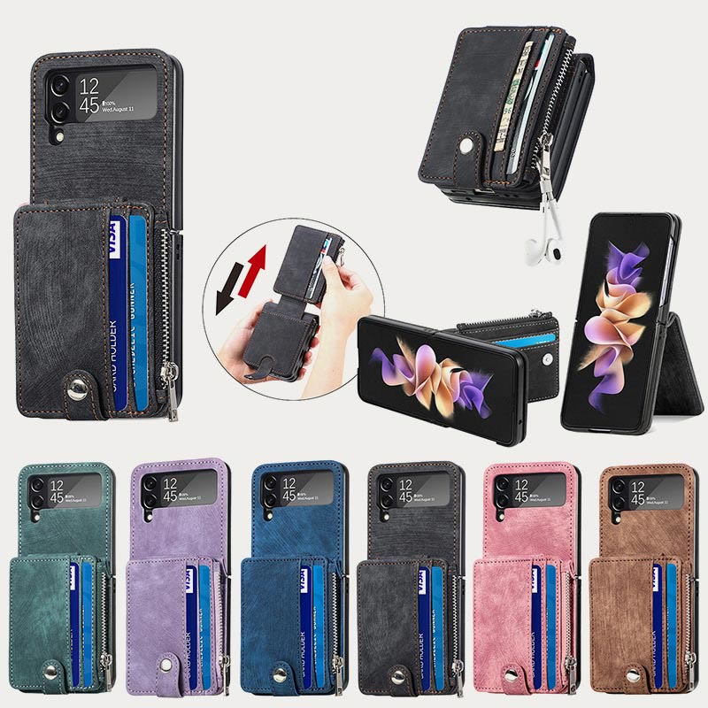 Phone Case For Z Flip 6 / Z Flip 5 2-In-1 Detachable Samll Wallet