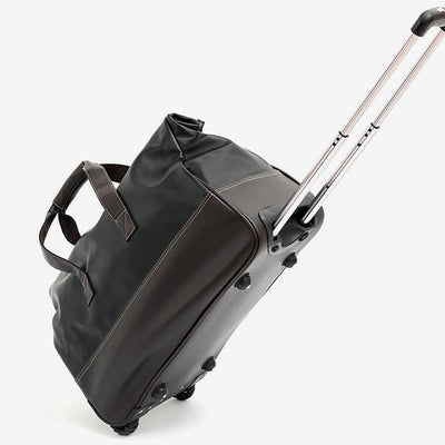 Women Men Portable Travel Bag Large Leather Duffle Bag