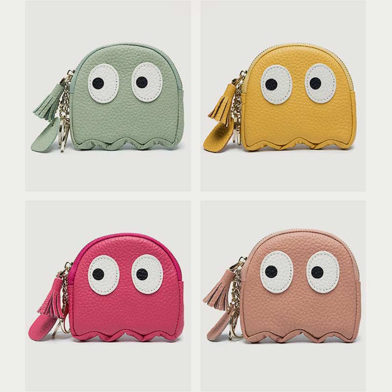 Cute Coin Purse for Women Girls Genuine Leather Change Pouch Wallet