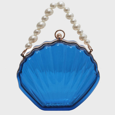Crossbody Bag For Women Clip Pearl Chain Transparent Bag