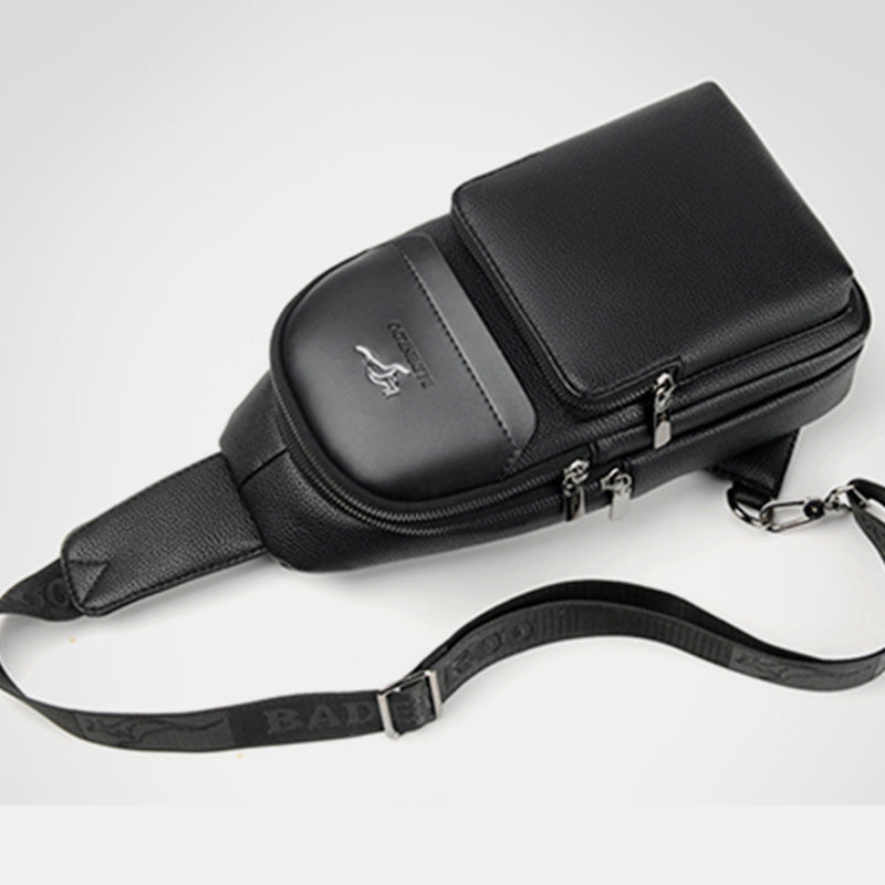 Multipurpose Sling Bag Waterproof Soft Crossbody Backpack with USB Charger Port