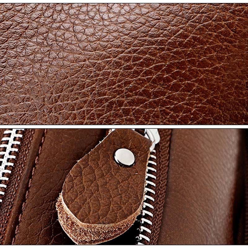 Crossbody Man Purse Minimalist Genuine Leather Single Shoulder Bag