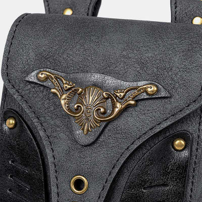 Steampunk Small Crossbody Bag Shoulder Purse Cellphone Satchel with Belt Loop