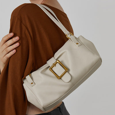 Retro Classic Underarm Bag For Women Genuine Leather Shoulder Purse