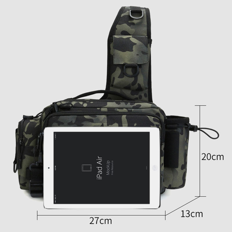 Multifunctional Large Capacity Waterproof Fishing Hiking Waist Bag Crossbody Bag