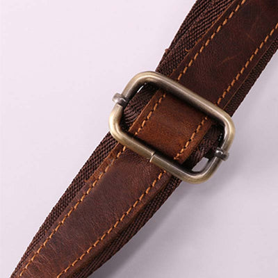 Men's Genuine Leather Large Capacity Crossbody Bag