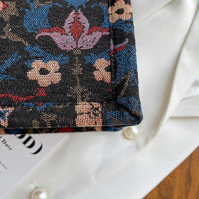 Tote Bag For Women Simple Retro Large Capacity Flower Handbag