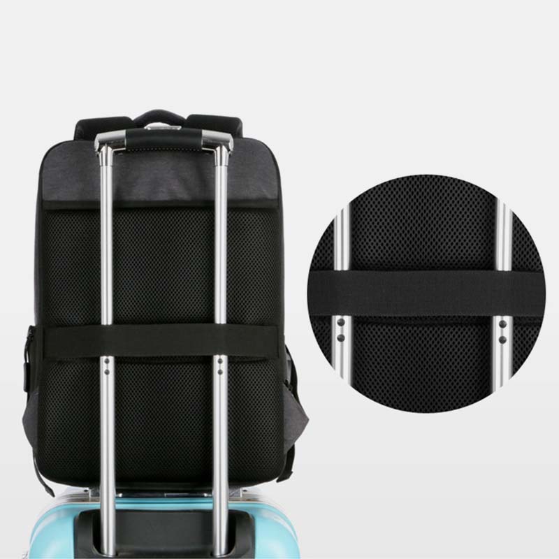 Large Capacity Lightweight Waterproof Expandable Business Backpack With USB Charging Port