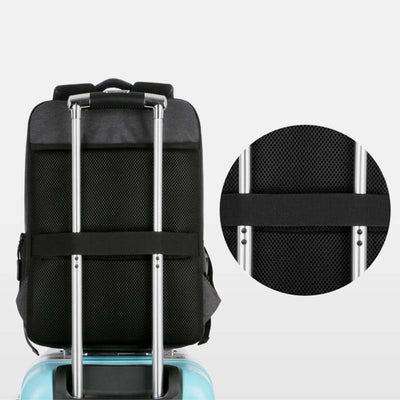 Large Capacity Lightweight Waterproof Expandable Business Backpack With USB Charging Port