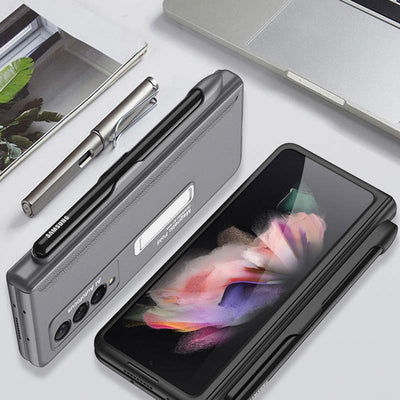 Samsung Galaxy Z Fold 3 Sturdy Phone Case With S-Pen Holder Built-in Magnetic Kickstand