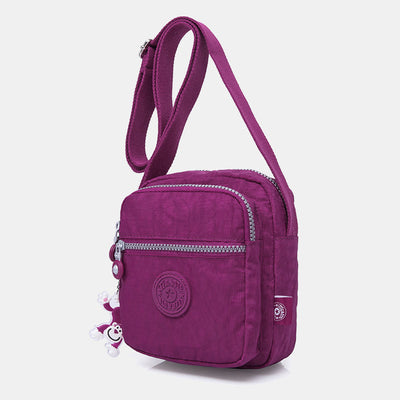 Lightweight Waterproof Small 3 Zip Crossbody Shoulder Bag