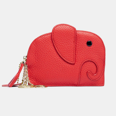 Cute Genuine Leather elephant coin bag Purse