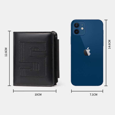 Large Capacity Leather Wallet Credit Card Holder RFID Blocking Money Organizer