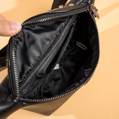 Punk Style Skull Waist Bag Rivet Belt Chest Bag