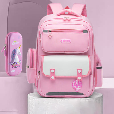 Backpack For Kids Spine Protection Breathable Large Rolling Schoolbag