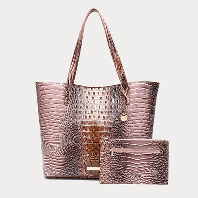 Tote For Women Daily Retro Crocodile Pattern Bag Set