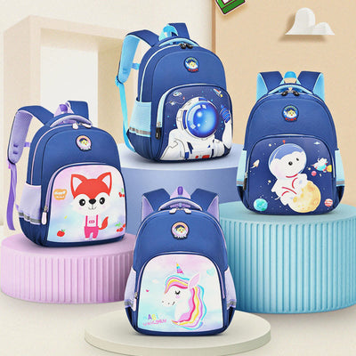 Backpack For Kids Cartoon Character Printing Lightweight Oxford Schoolbag