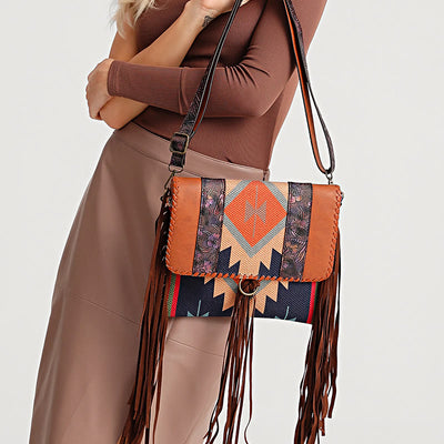 Crossbody Bag For Women Vintage Tassel Large Capacity Shopping Bag
