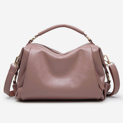 Women Satchel Eleglant High Capacity Handbag Vegan Leather Boston Bag Purse