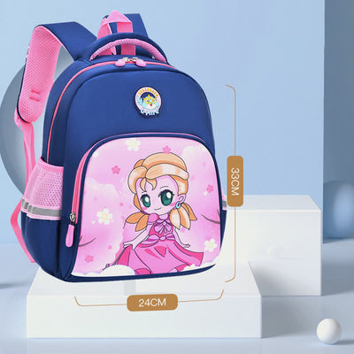 Backpack For Kids Cartoon Character Printing Lightweight Oxford Schoolbag