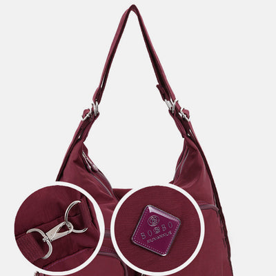 Nylon Hobo Handbags Convertible Backpack Crossbody Shoulder Bag