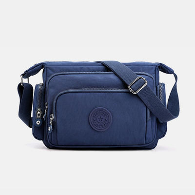 Waterproof Multi-Pocket Solid Crossbody Bag