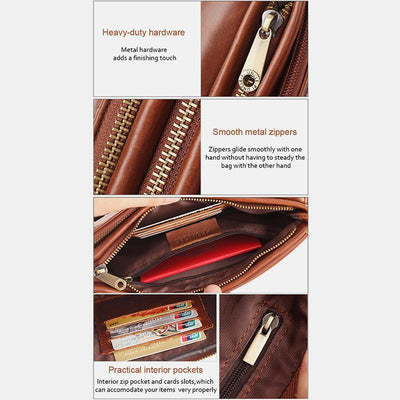 Vintage Multi-Carry Genuine Leather Sling Bag