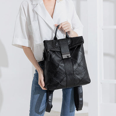 Genuine Leather Vintage Anti-Theft Backpack