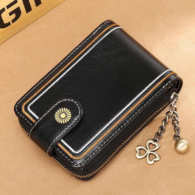 Genuine Leather RFID Multi-Slots Wallet Purse