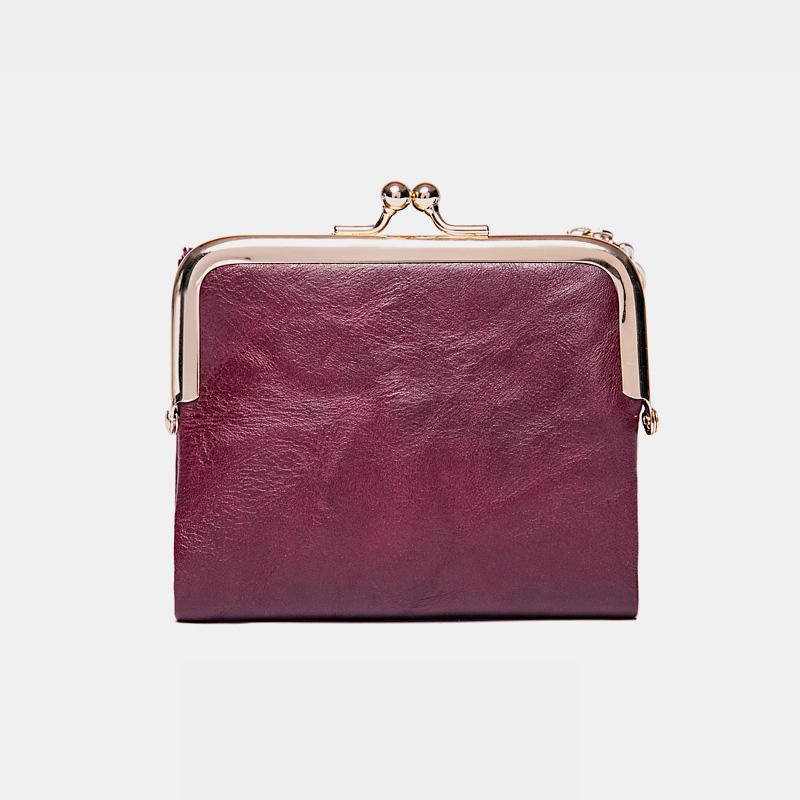Multifunctional Bifold Vintage Kiss Lock Coin Purse