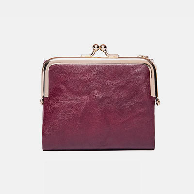 Multifunctional Bifold Vintage Kiss Lock Coin Purse